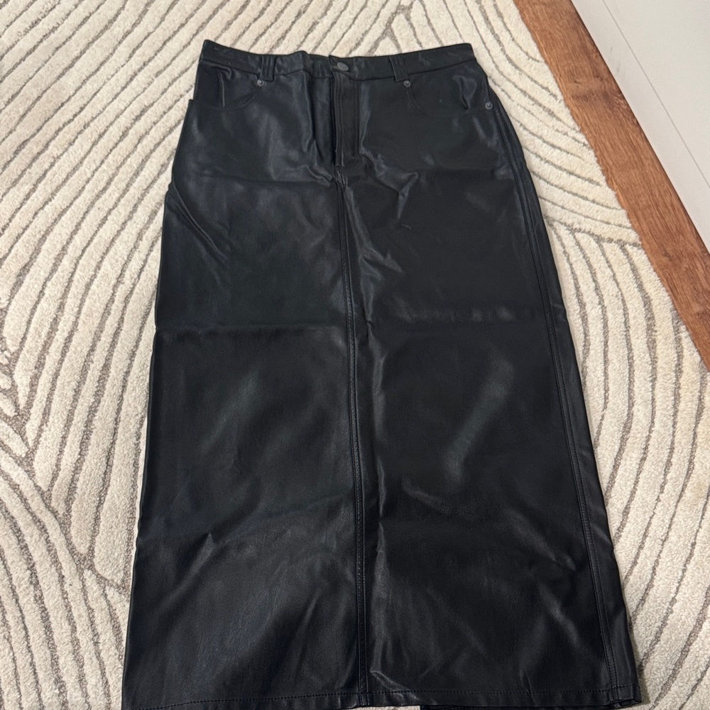 Free people leather skirt